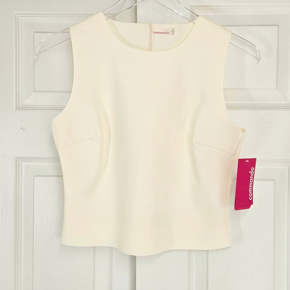 Commando Cream Ribbed Cropped Tank - Picture 3 of 11